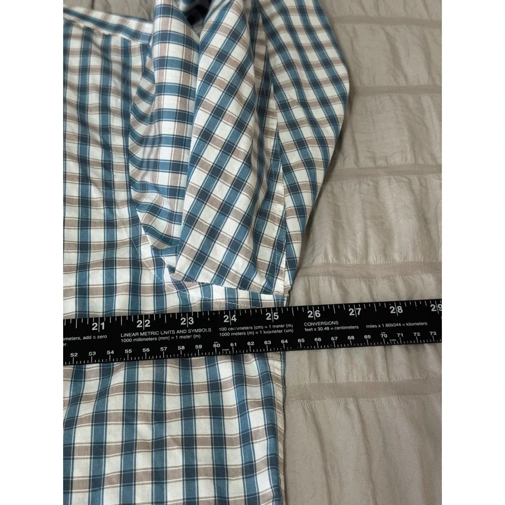 Banana Republic Non-Iron Tailored‎ Slim Fit Plaid Button Down Shirt XXL